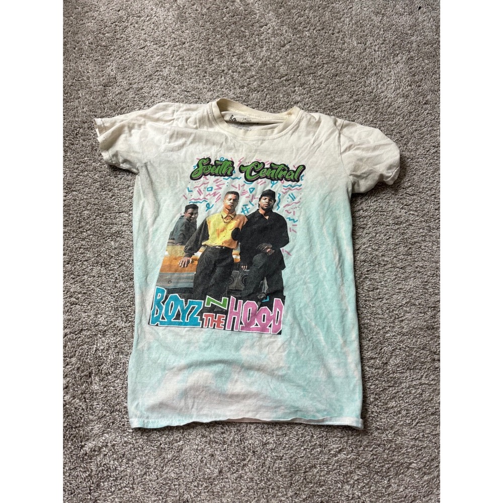 Philcos Boyz N The Hood Graphic Tee South Central Tie Dye Cream Teal Small